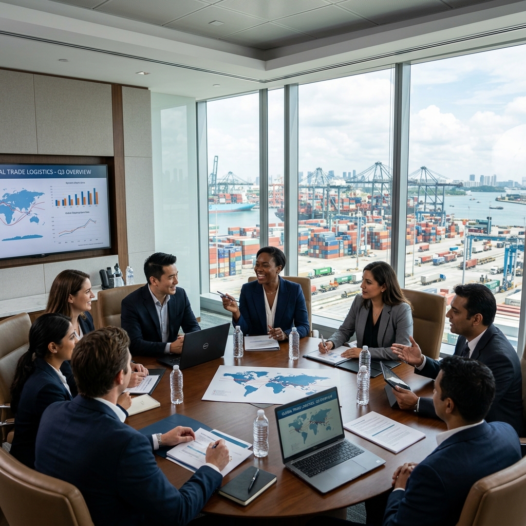 Corporate Boardroom Overlooking Harbor